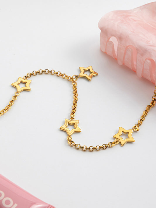 18k Gold Five-pointed Star Necklace