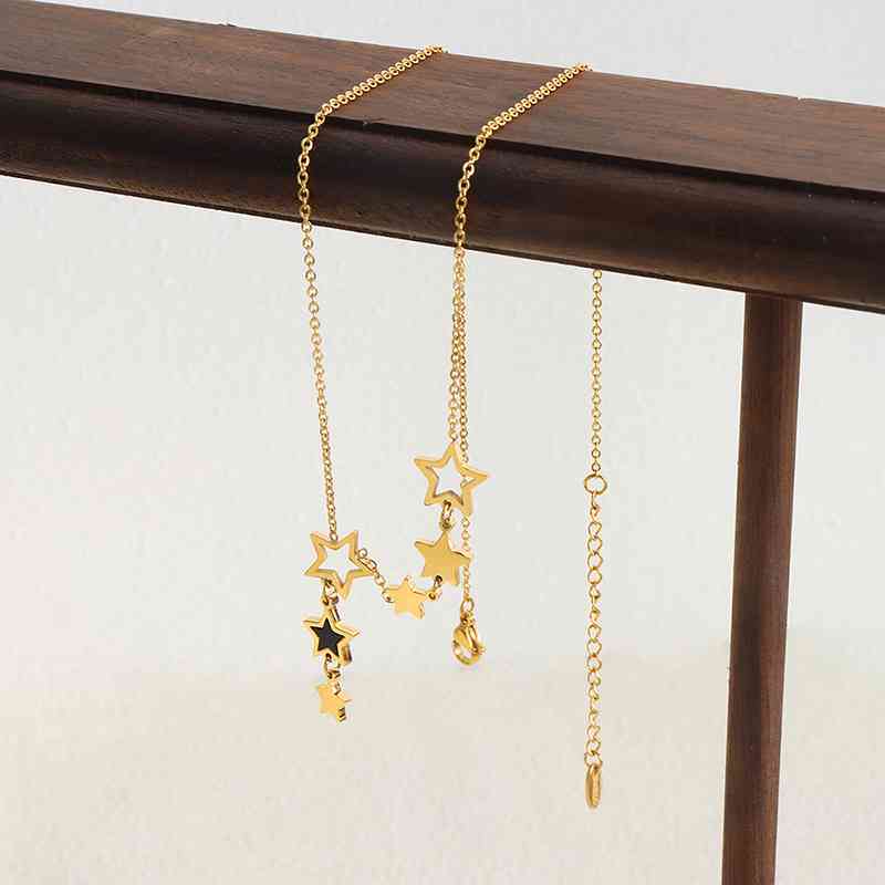 Stars and Gold Drop Necklace