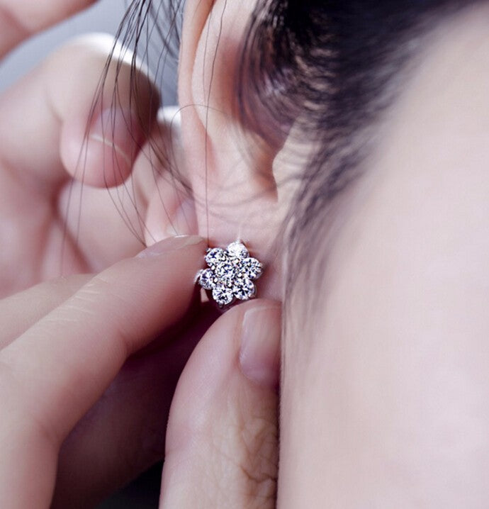 Snowflake Diamond Earrings