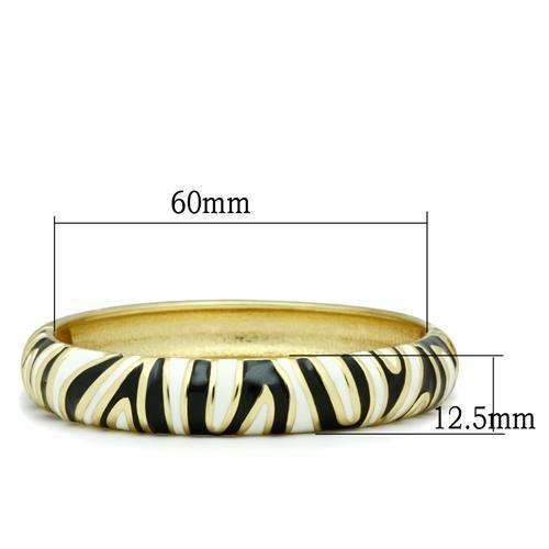Gold & White Leopard Bangle