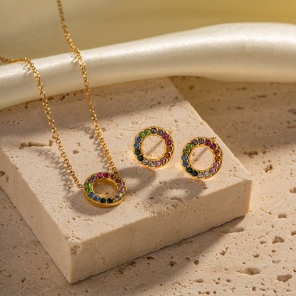 18k Gold Noble Light Wind Necklace Set