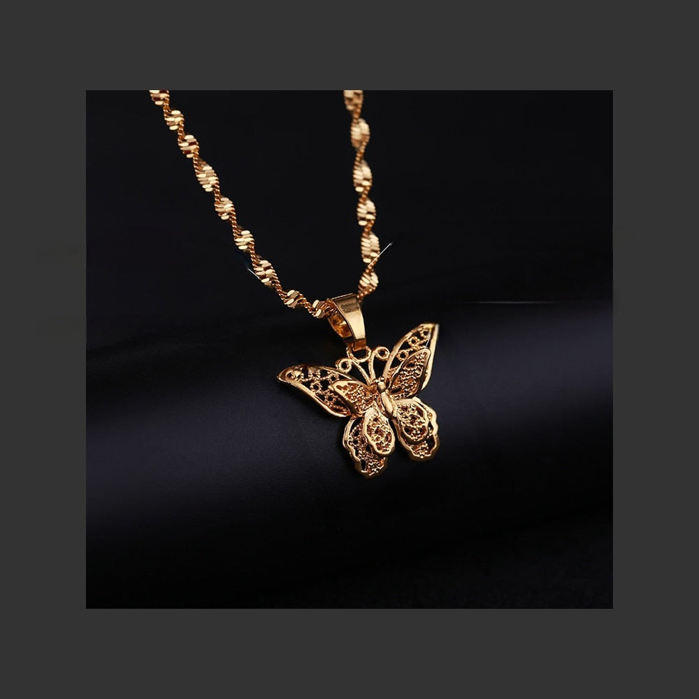 Butterfly Water Wave Necklace