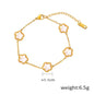 18K Gold  Flower Gemstone Earring, Bracelet and Necklace set