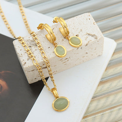 18K gold noble and light luxury gem-set