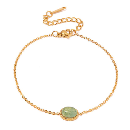 Natural Green Stone Bracelet