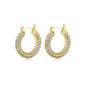 Diamond Net Hoop Earrings