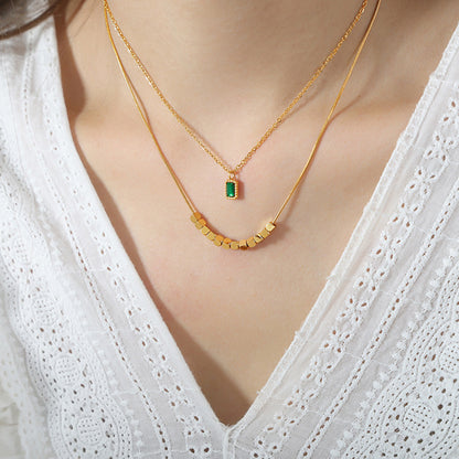 18K Gold Double-Layered Necklace