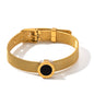 18K Gold Retro Black Gemstone Bracelet