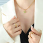 18K gold noble and light luxury gem-set