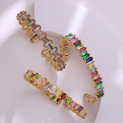 Garnet Open Bracelet