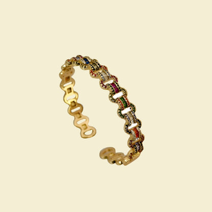 Garnet Open Bracelet