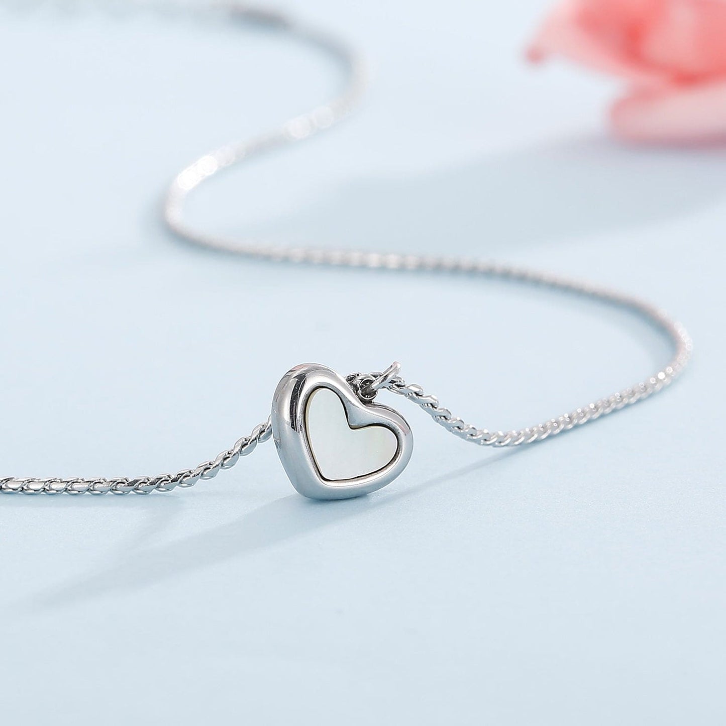 Mother-Of-Pearl Heart Necklace