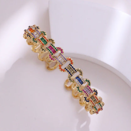Garnet Open Bracelet