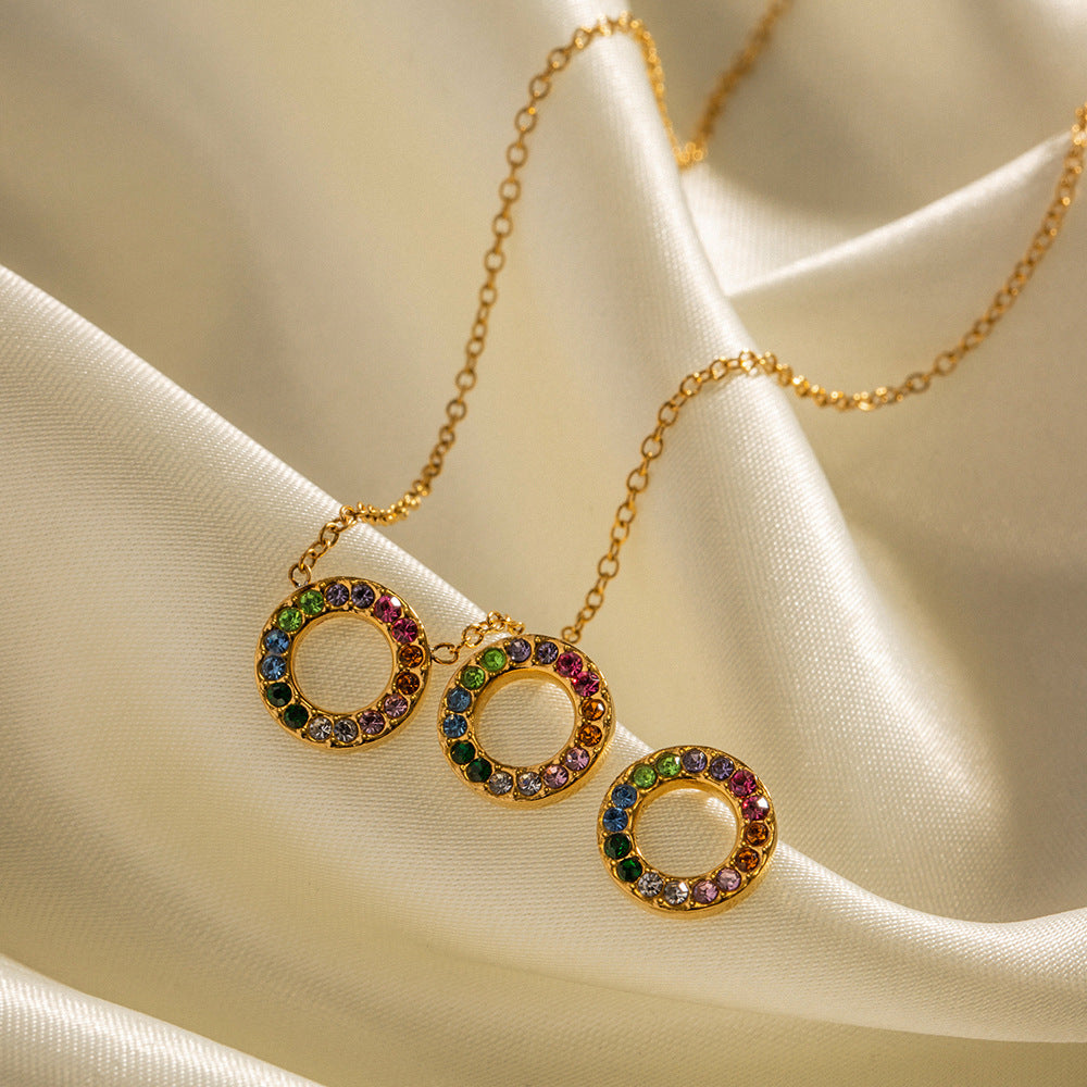 18k Gold Noble Light Wind Necklace Set