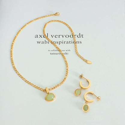18K gold noble and light luxury gem-set