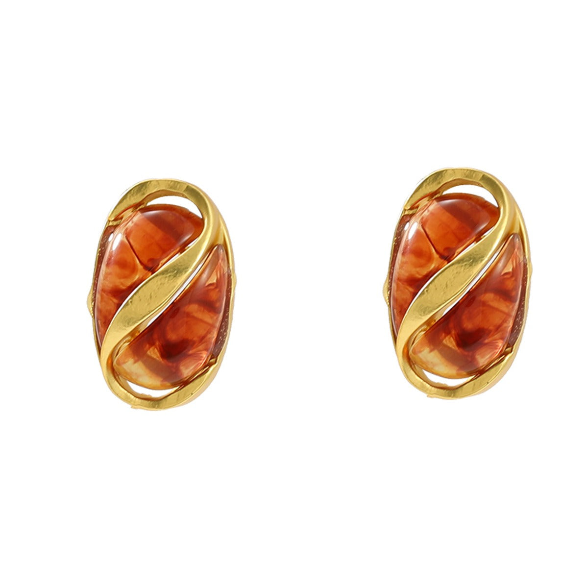 Gold Multi-layered Oval Jewelry Set