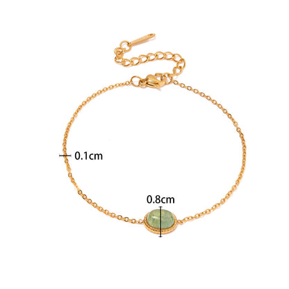 Natural Green Stone Bracelet