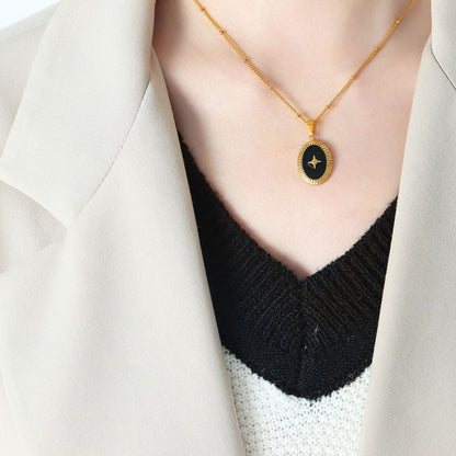 Gold Oval Necklace
