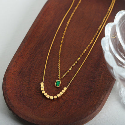 18K Gold Double-Layered Necklace
