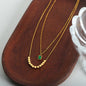 18K Gold Double-Layered Necklace