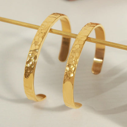 18K gold fashionable C-shaped open bracelet