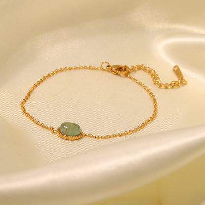 Natural Green Stone Bracelet