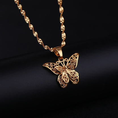 Butterfly Water Wave Necklace