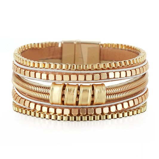 Multi-Layer Wide-Brimmed Bracelet