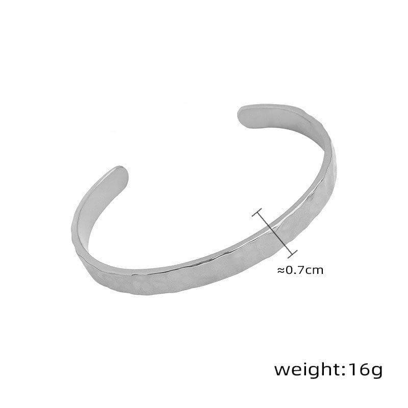 18K gold fashionable C-shaped open bracelet