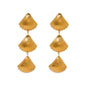 3 Gold Sea Shells Earrings