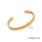 18K gold fashionable C-shaped open bracelet
