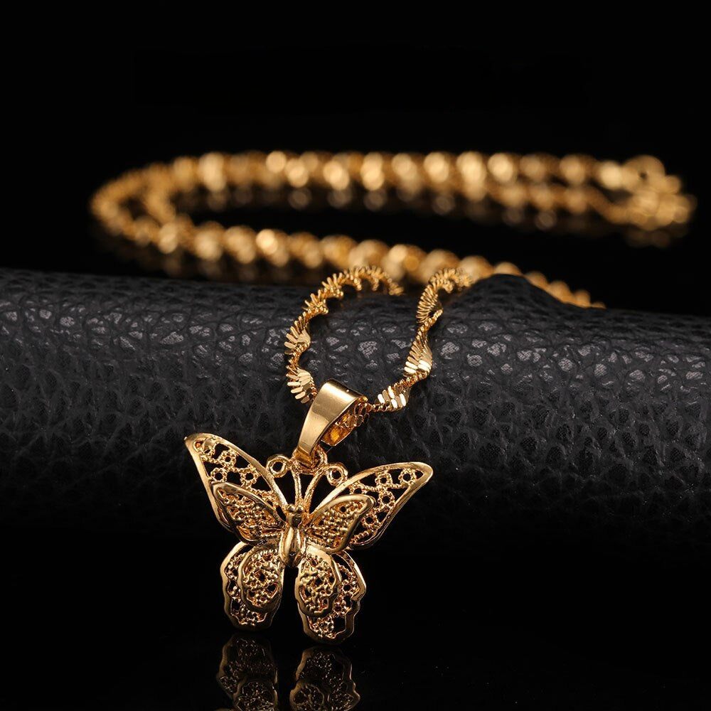 Butterfly Water Wave Necklace