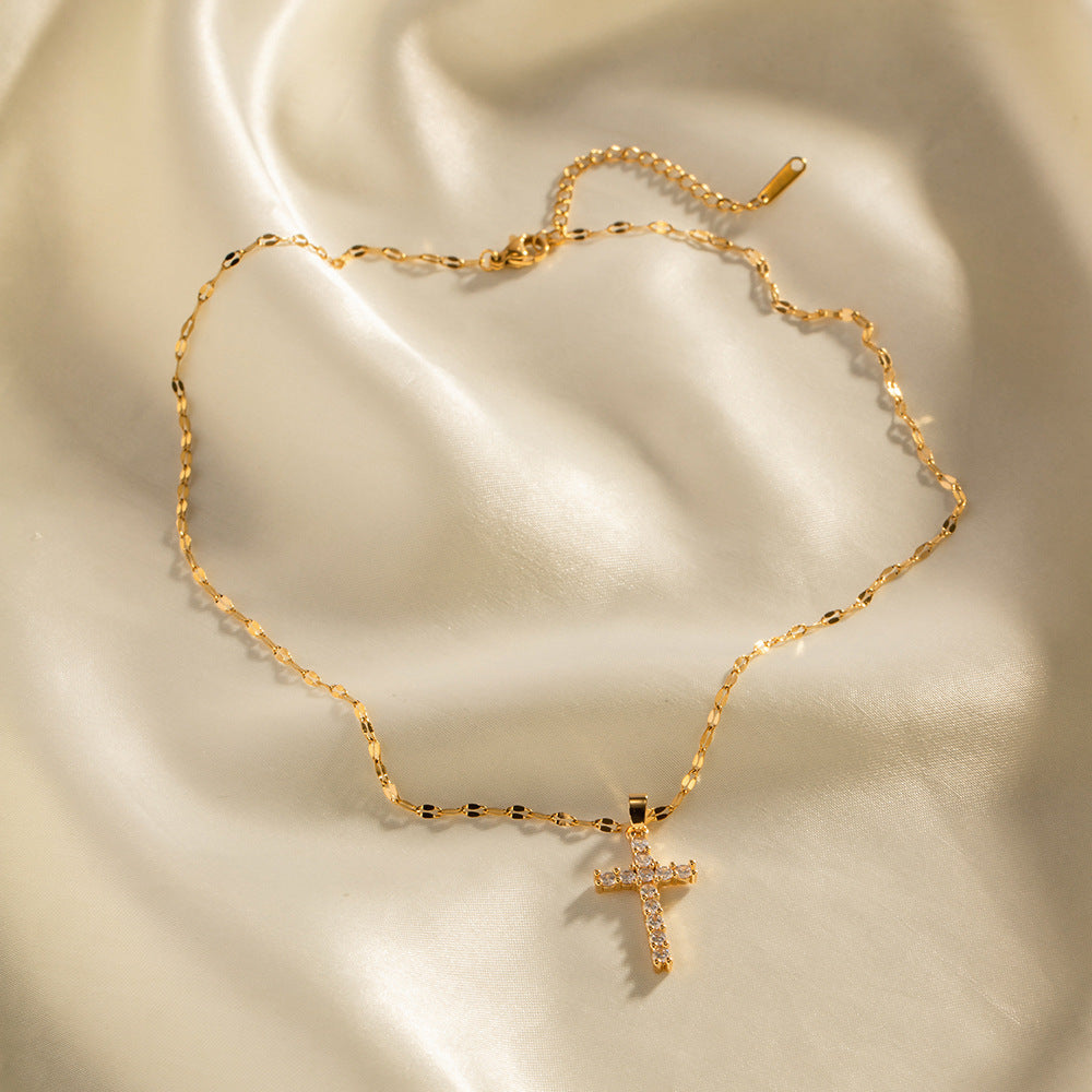 18K Gold Versatile Cross Necklace