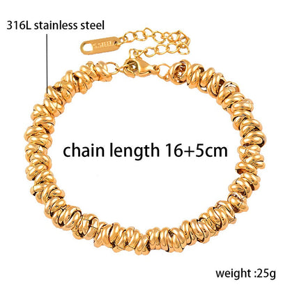 Tricolor Gold Thick Bracelet