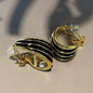 Drip C-Ring Elegant Earrings
