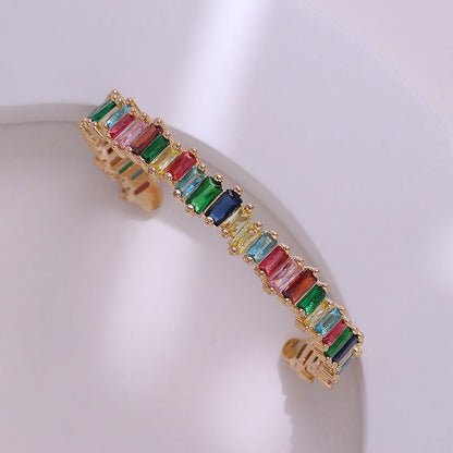 Garnet Open Bracelet