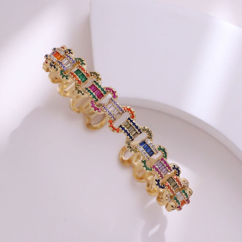 Garnet Open Bracelet