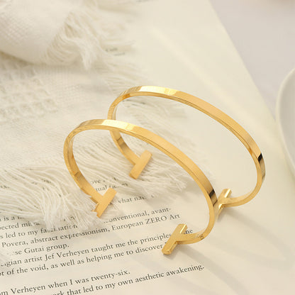T-Shaped Open Bracelet