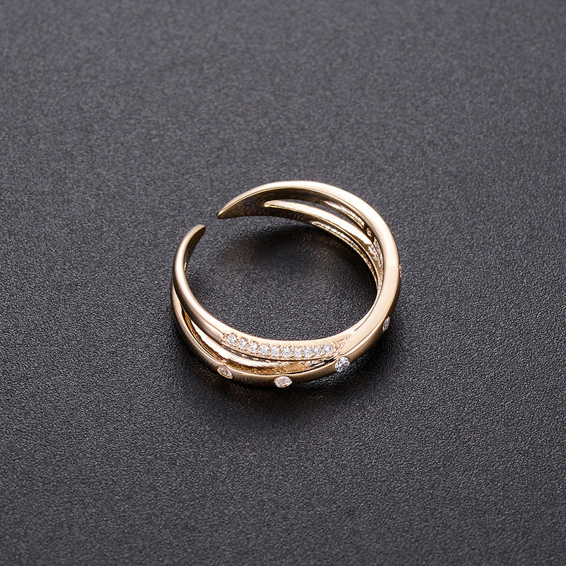 14k Gold Luxury Round Retro Ring