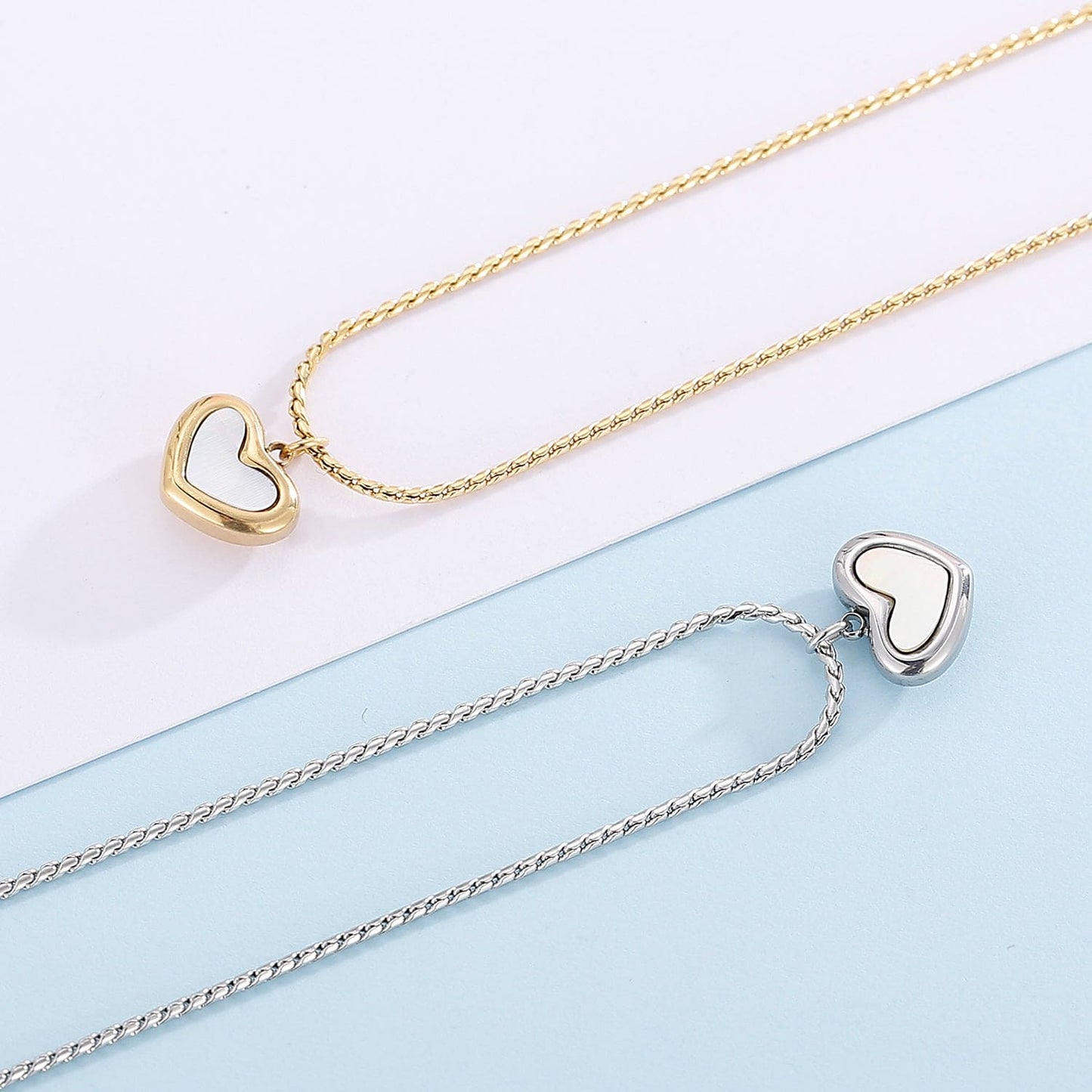 Mother-Of-Pearl Heart Necklace