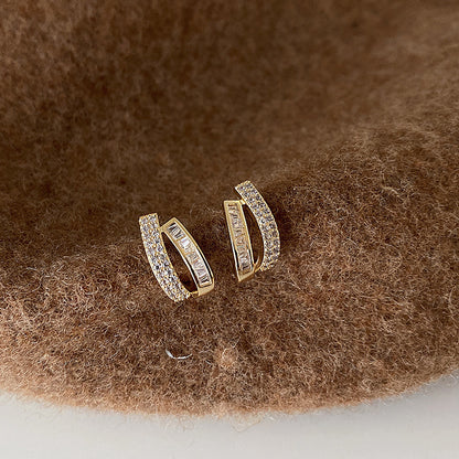 Gold Dazzling Diamond Earrings