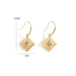 Gold Sunburst Drop Earrings