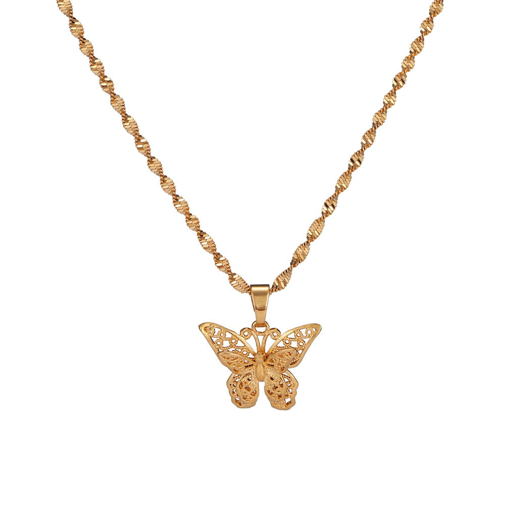 Butterfly Water Wave Necklace