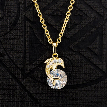 3 pcs Set 8k Elegant Dolphin Necklace Set