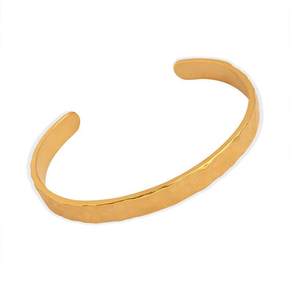 18K gold fashionable C-shaped open bracelet