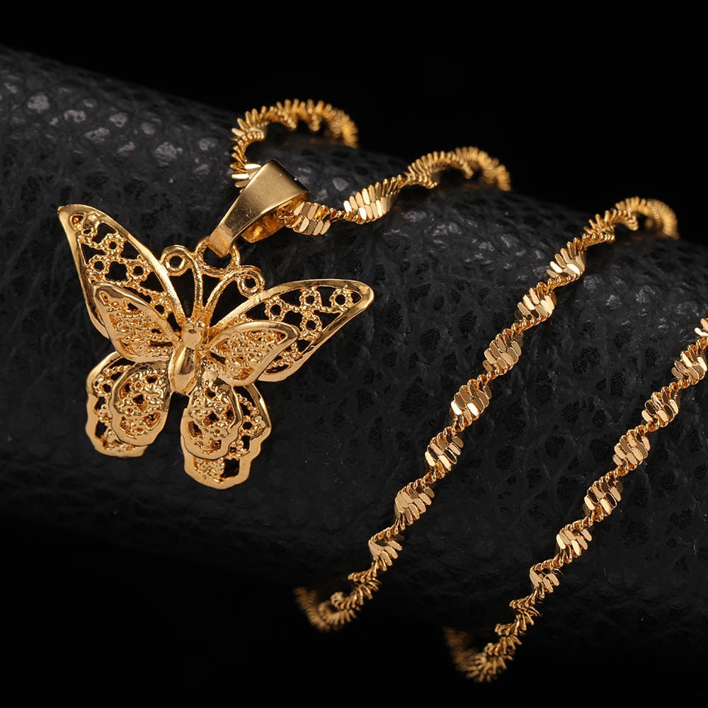 Butterfly Water Wave Necklace