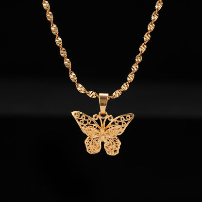 Butterfly Water Wave Necklace