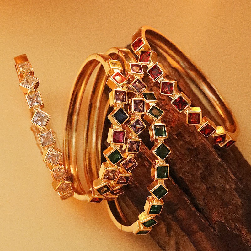 Coloful Square Diamond Bracelet