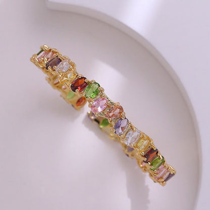 Garnet Open Bracelet