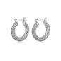 Diamond Net Hoop Earrings